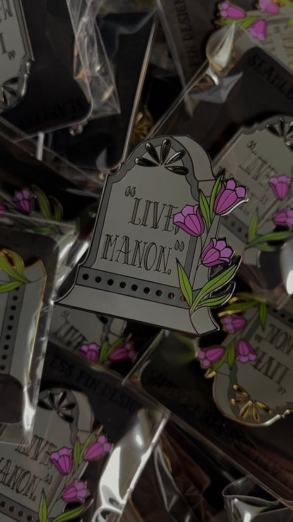 "Live, Manon." Gravestone preorder